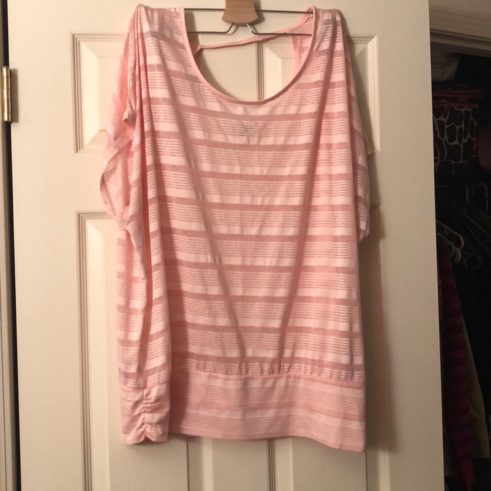Pink sheer top